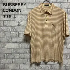 【BURBERRY LONDON】 バーバリーロンドン 半袖ポロシャツ バーダー