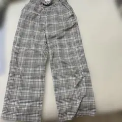 pom ponette junior チェック柄 ロングパンツ M