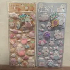 正規品　キャロットうさちゃん　おしりシール　みずいろうさベビー　肉球シール