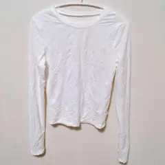 一点物✨ホワイト 長袖 Tシャツ Sサイズ