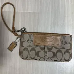 COACHリストレットポーチ シグネチャー レザー