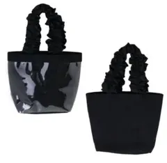 痛バッグ フリルトート バッグ ザッカマート 痛バ　小さめ　ブラック