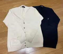 EAST BOY カーディガン 2点セット アイボリー ネイビー 11号