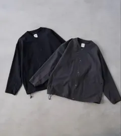 coen ストレッチテックナイロンノーカラージャケット メンズ　s