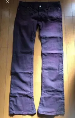 00s MIDAS bordeaux coated flared pants M - メルカリ