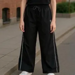 美品 Dazy デイジー ロングパンツ サイドライン入り ブラック カジュアル