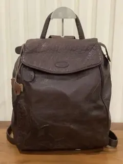 美品　IBIZA イビサ　リュック 花柄 チャーム付き　オールレザー 匿名