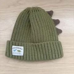 DINOSAURWORLD 恐竜ニット帽 オリーブグリーン