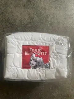 エニマイくじ 富江×ハローキティ マルチポーチ　D賞 白 ③伊藤潤二