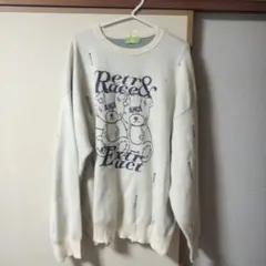 PAGEBOY　Anui ツインベアー　ダメージ　ニット　ホワイト
