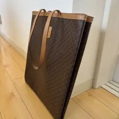 CELINE セリーヌ ヴィンテージ マカダム 縦型 トートバッグ 肩掛け