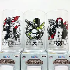 一番くじ ワンピース 時代の荒くれ者達 B賞 グラス コップ 未使用 3点セット