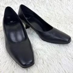 美品 Wacoal SUCCESS Walk ワコール レザー 黒 パンプスのサムネイル