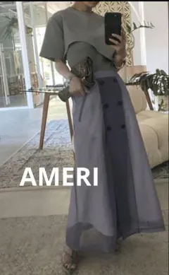 AMERI MEDI SHEER TRENCH SKIRT美品のサムネイル