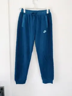 NIKE ナイキ キッズ 裏起毛 スウェットパンツ ボア 異素材切替 ブルー