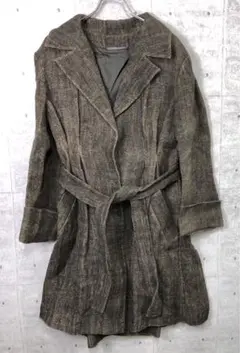ALBERTA FERRETTI 古着 ステッチ テクスチャー ロングコートのサムネイル