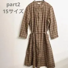 PART2 ジュンコシマダ シャツワンピース　15号　大きいサイズのサムネイル