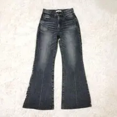 極美品　マウジー　mvsフレア　ブラックデニム