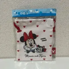 新品★ミニー ミニーマウス フィガロ 巾着 ポーチ ハート ディズニー ピンク