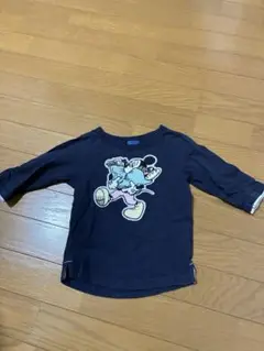 ミッキー 7分丈カットソー 100cm ネイビー