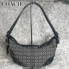 【美品】COACH　Y2K　ワンショルダーバッグ　オールレザー　編み込み　黒 入手困難】COACH コーチ ワンショルダー 黒 レザー Y2K ブラック