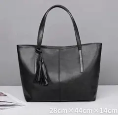 トートバッグ 黒 ブラック ビジネスバッグ シンプル 上品 ビジネス 大容量