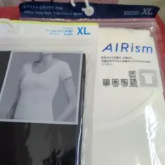 ユニクロ　AIRism シームレスT(半袖). UネックT(半袖)XL ２点
