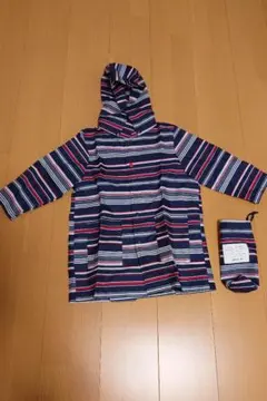 COMME CA ISM ボーダー　レインコート 110cmのサムネイル