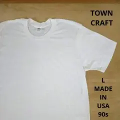 90s USA製 TOWNCRAFTタウンクラフト JCPenney無地Tシャツのサムネイル