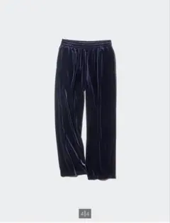 ユニクロ ソフトベロアイージーパンツ Lサイズ ネイビー