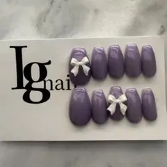 現品限り　リボンネイルチップ　SnowManネイル　推しネイル　LIVEネイル