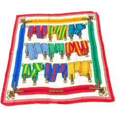 HERMES/エルメスカレ90 サスペンダーベルト柄 シルクスカーフ h_005