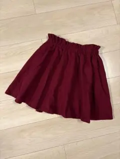 フレアスカート ミニ丈 レッド Lサイズ