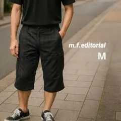 m.f.editorial メンズ シャーリングチェック７分丈パンツ M
