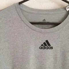 adidas グレー 長袖カットソー　Tシャツ　大きいサイズ　2XL