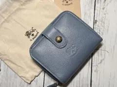 新品 イルビゾンテ☆限定カラー☆二つ折り財布 ウォレット くすみブルー