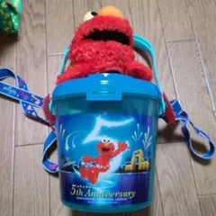 USJ 5周年 エルモ バケツ ぬいぐるみ付き
