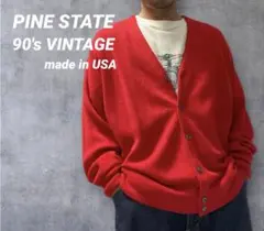 90's vintage USA製 "PINE STATE"アクリルセーター　L