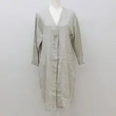 無印良品 リネン 100% ロング コート ベージュ M～L 麻100%