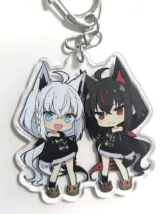 【新品/未開封】ホロライブ 白上＆黒上フブキ 両面プリントアクリルキーホルダー