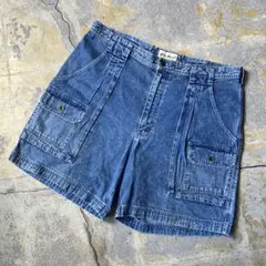 90S Eddie Bauer デニム ブッシュショーツ カーゴショーツ 38のサムネイル