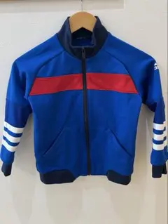 adidas 青 赤ストライプ ジャージ