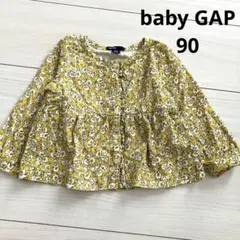 babygap 90 コーデュロイ 長袖 ブラウス ペプラム 花柄