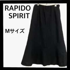 (C-78) RAPIDO SPIRIT マーメイドスカート ミモレ丈 黒