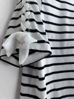 MAJESTIC LEGON ボーダーTシャツ 袖リボンのサムネイル