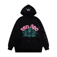 I love sp5der ブラックパーカー I LOVE sp5der パーカー 黒 - メルカリ