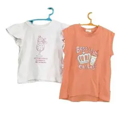 ベビードール＆GU　女の子Tシャツ2枚セット  ノースリーブ 半袖 110cmのサムネイル