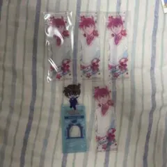 100均　工藤新一クリアブックマーク5枚セット