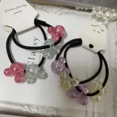 ◉ヘアゴム特売18キラキラ可愛いオーロヘアゴムよりどり2セット(4点)