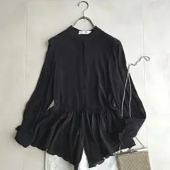 See by Chloé バンドカラー ペプラムギャザー ブラウス 34のサムネイル